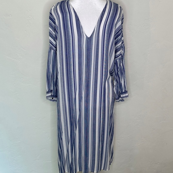 En Creme MOONFLOWER BLOUSE (NAVY) - L / NAVY/WHITE PRINT - Picture 12 of 15